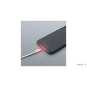 Delight ezüst USB Type-C adatkábel LED fénnyel 1m