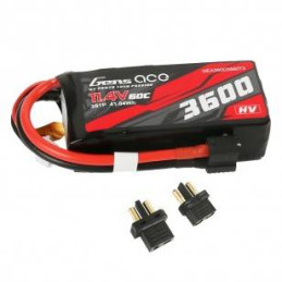 Gens ace 3600mAh 11.4V 3S1P 60C High Voltage Lipo Battery Pack with XT60/T-plug