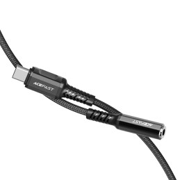 Adapter USB-C to mini jack 3,5mm Acefast C1-07 18cm (black)