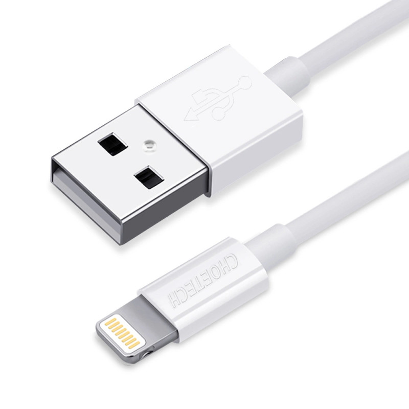 USB to Lightning cable Choetech IP0026, MFi,1.2m (white)