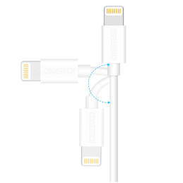 USB to Lightning cable Choetech IP0026, MFi,1.2m (white)