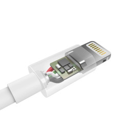 USB to Lightning cable Choetech IP0026, MFi,1.2m (white)