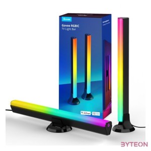 Govee RGBIC WiFi  Bluetooth Flow Plus fénysávok Ideális 45 és 70hüvelyk közötti televíziókhoz.