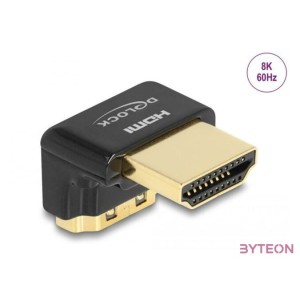Delock HDMI adapter apa - anya 90 fok lefelé néző csatlakozódugóval 8K 60 Hz fém