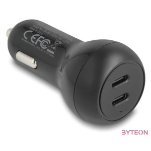 Delock autós töltő 2 x USB Type-C PD 3.0 40 W teljesítménnyel