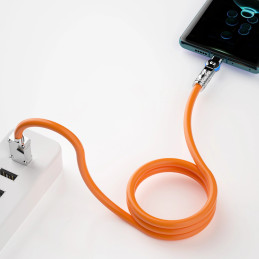 USB-C to Lightning rotating cable Dudao L24CL 120W 1m (orange)