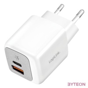 Logilink Kettős USB töltőkészlet (20 db), 1x USB-C (PD), 1x USB-A, 20 W, fehér