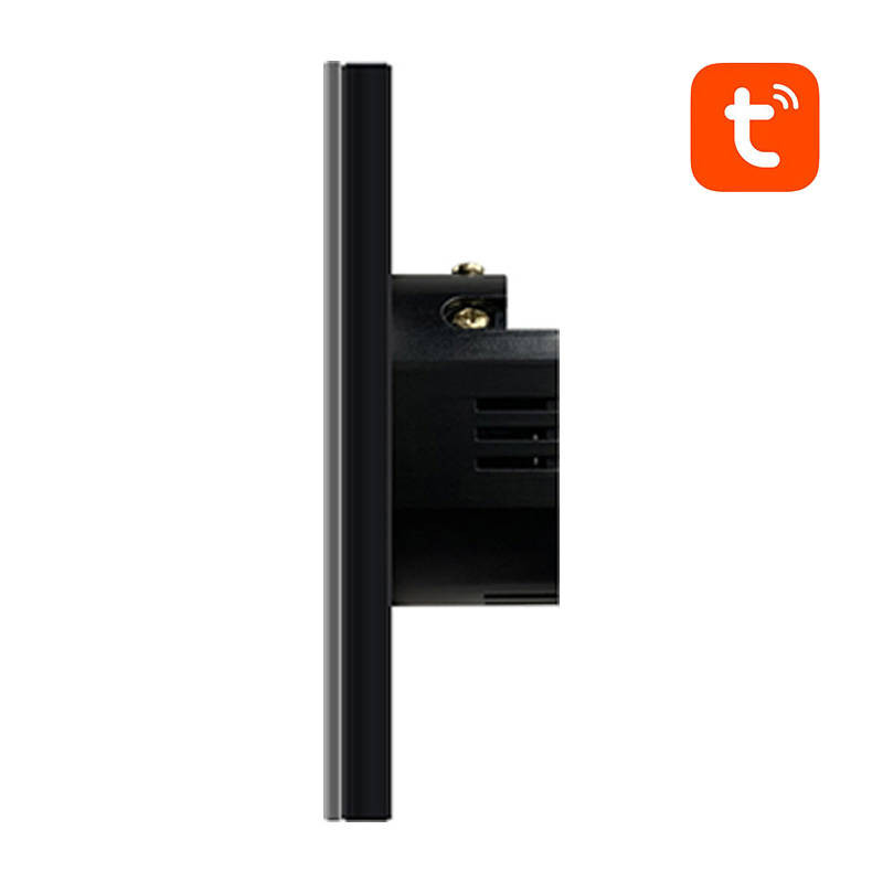 Smart Light Switch ZigBee Avatto LZTS02-EU-B3 3 Way No Neutral TUYA (black)