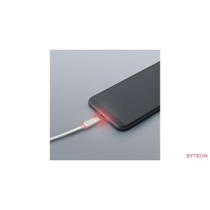 Delight ezüst USB Type-C adatkábel LED fénnyel 1m