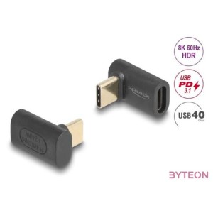 Delock USB Adapter 40 Gbps USB Type-C PD 3.1 240 W csatlakozódugóval - csatlakozóhüvellyel 8K 60 Hz