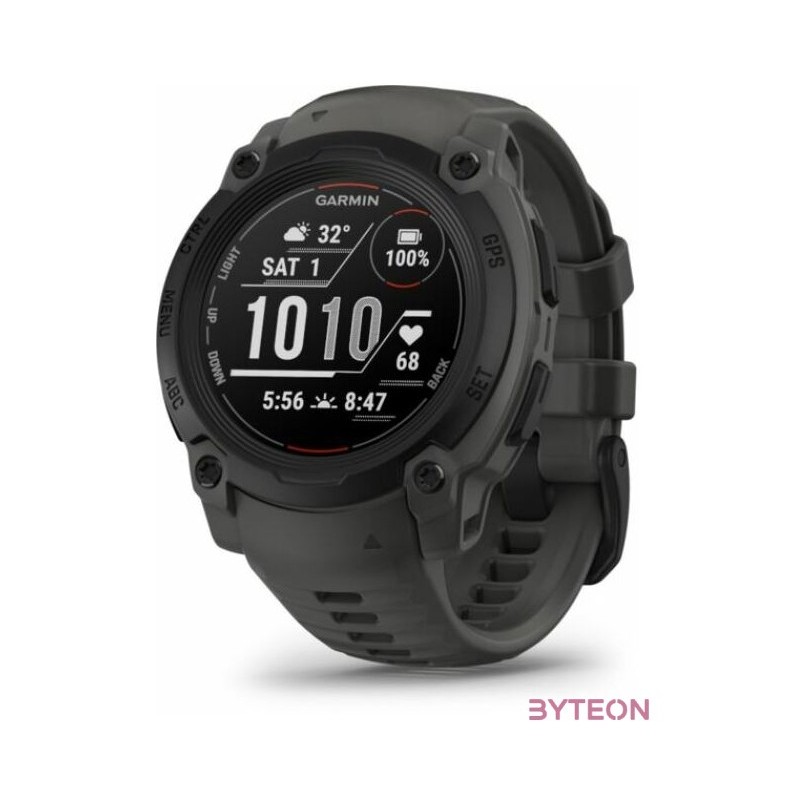 Instinct E, 45mm. Black, grey strap