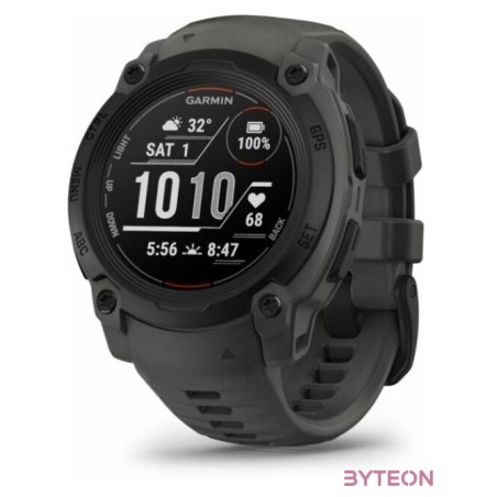 Instinct E, 45mm. Black, grey strap