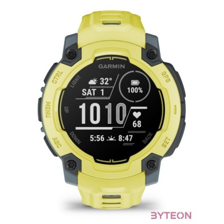 Instinct E, 45mm. Yellow, grey strap