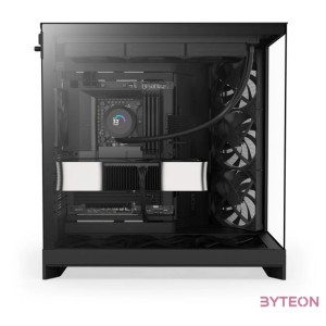 NZXT H9 Flow (2025) All Black Midi Tower ATX Gaming Gehuse schwarz mit Glasfenster