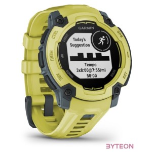 Instinct E, 45mm. Yellow, grey strap