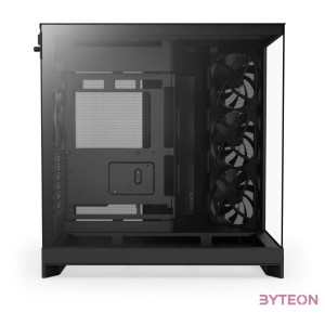 NZXT H9 Flow (2025) All Black Midi Tower ATX Gaming Gehuse schwarz mit Glasfenster