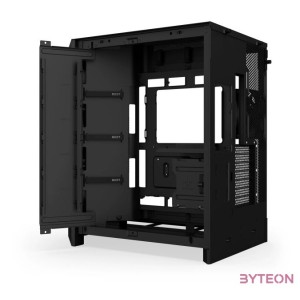 NZXT H9 Flow (2025) All Black Midi Tower ATX Gaming Gehuse schwarz mit Glasfenster
