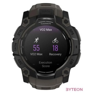 Instinct 3, 50mm AMOLED, Black, grey strap