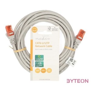 Nedis CCGL85230GY50 UTP Cat6 patch kábel, RJ45 aranyozott érintkezők, hossz 5m