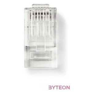 Nedis CCGB89305TP sodrott kábelre, UTP RJ45 CAT6 csatlakozó dugó, szerelhető, aranyozott, 10db,csomag