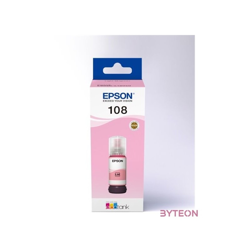 EPSON Tintapatron 108 EcoTank Light Magenta ink bottle