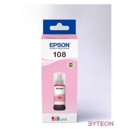 EPSON Tintapatron 108 EcoTank Light Magenta ink bottle