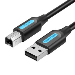 Cable USB 2.0 A to B Vention COQBF 1m (black)