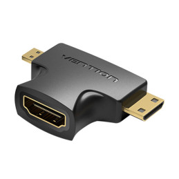 HDMI - Mini/Micro HDMI Adapter 2in1 Vention AGFB0 (Black)