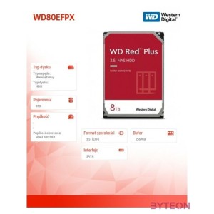 3,5 HDD 8TB WD SATA3 256MB WD80EFPX
