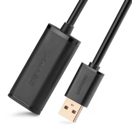 UGREEN US121 USB 2.0 hosszabbító kábel, aktív, 10 m (fekete)