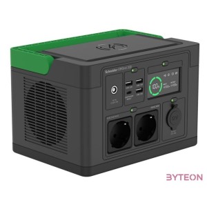 APC Schneider OFFGRID 330 hordozható akkumulátor állomás, 332Wh Lítium-ion, 2xSCHUKO, 3xUSB, 2x USB-C, Színuszos, LCD