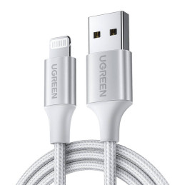 UGREEN 2.4A US199 Lightning USB kábel, 1.5m (ezüst)