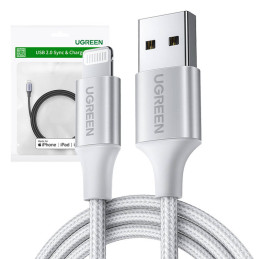 UGREEN 2.4A US199 Lightning USB kábel, 1.5m (ezüst)