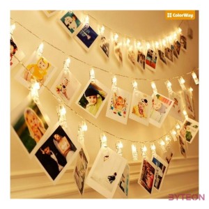 COLORWAY LED füzér fotócsipeszes fényképtartó fényfüzér 20 LED , 3M (CW-LCP-20L30B)