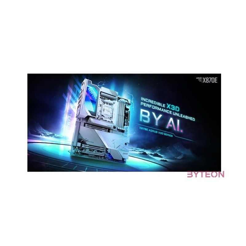 GIGABYTE Alaplap AM5 X870E AORUS PRO X3D ICE AMD X870, ATX