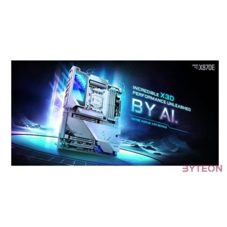 GIGABYTE Alaplap AM5 X870E AORUS PRO X3D ICE AMD X870, ATX