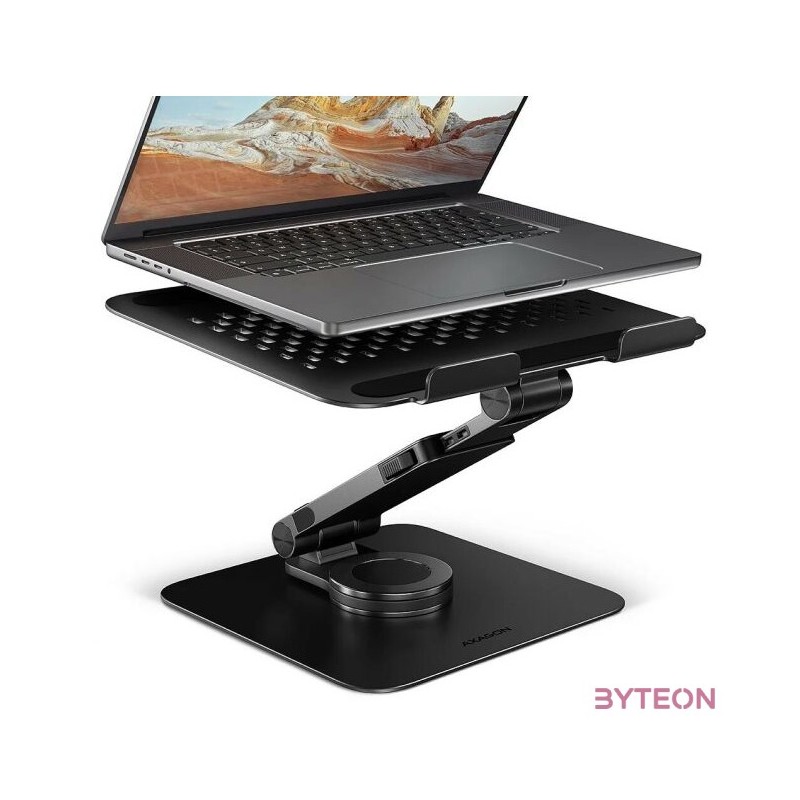 AXAGON STND-LRB stand with 360 rotation for laptops and tablets Black