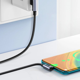 UGREEN US176 USB-C USB-A 2.0 Kábel, 3A, 3m (fekete)