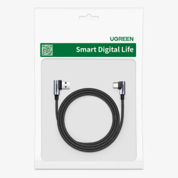 UGREEN US176 USB-C USB-A 2.0 Kábel, 3A, 3m (fekete)