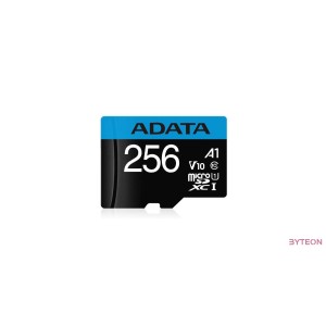 ADATA 256GB SD micro Premier (SDXC Class 10 UHS-I) (AUSDX256GUICL10A1-RA1) memória kártya adapterrel