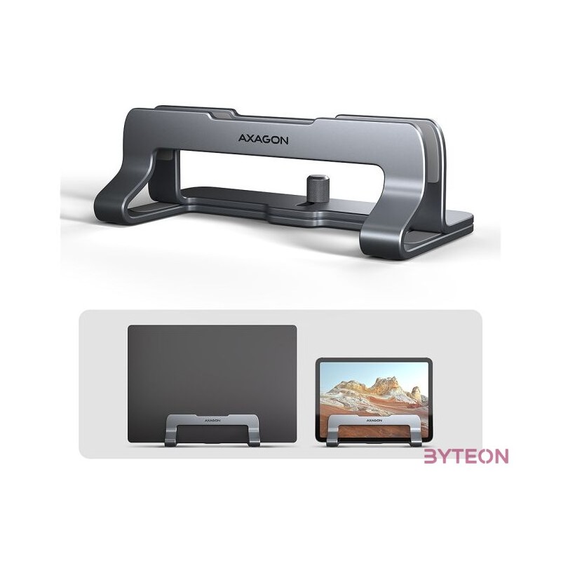 AXAGON STND-VG vertical stand for laptops and tablets Grey
