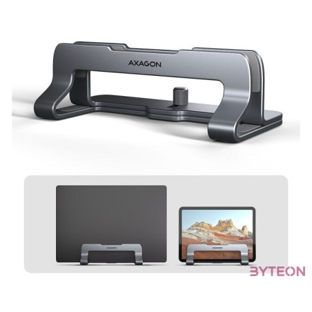 AXAGON STND-VG vertical stand for laptops and tablets Grey