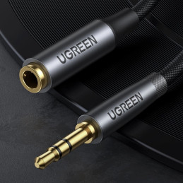 UGREEN AV190 AUX jack 3,5 mm-es audio hosszabbító kábel, 3 m (fekete)