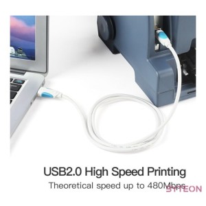 KÁBEL USB-A 2.0 - USB-B 2.0 (fekete), 8m, Vention