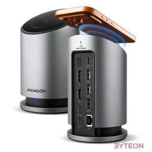 Axagon HMC-WL9 USB-C 10 Gbps 9in1 hub vezeték nélküli töltéssel