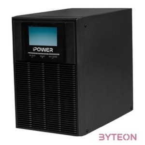 iPOWER UPS, 1000VA, 1000W, 4x IEC C13, SNMP,USB,RS-232, szünetmentes tápegység, LCD kijelző, AVR, online, tower