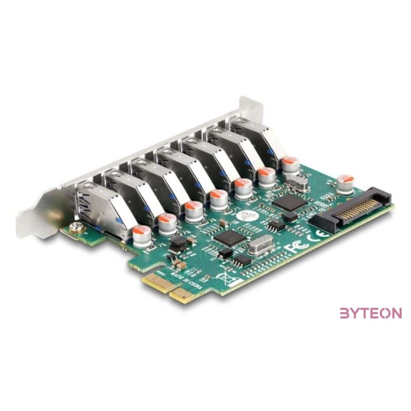 Delock PCI Express x1 Kártya -7 x külső USB 5 Gbps A-típusú anya