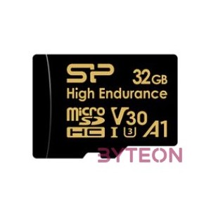SILICON POWER Memóriakártya MicroSDHC 32GB CL10 UHS-I U3 V30 A1, Golden Series High Endurance