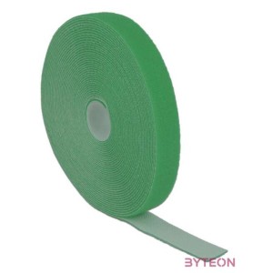 Delock Hurkolható rögzítok, 10 m x 20 mm (H x Sz) tekercs, zöld