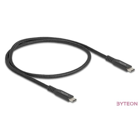 Delock USB 20 Gbps kábel USB Type-C apa - apa PD 3.0 100 W E-Marker 0,5 m fekete fém